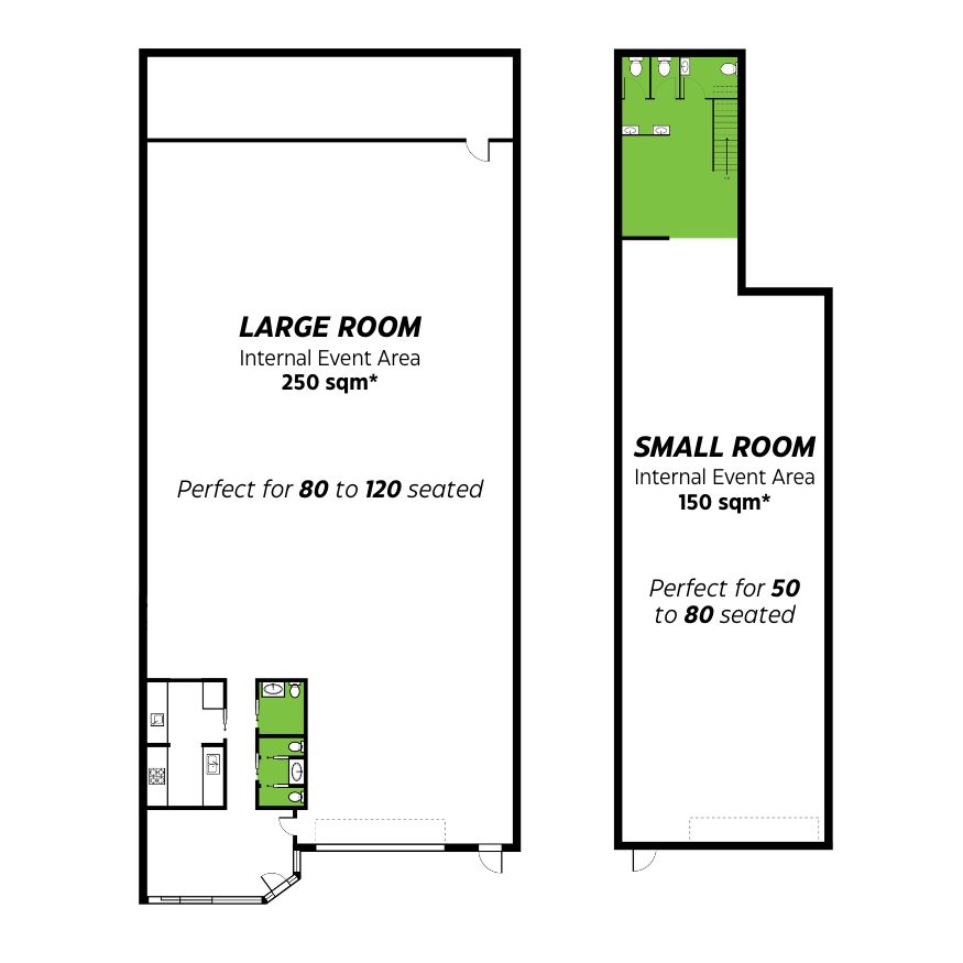 Floorplan of Two One Ten venue space